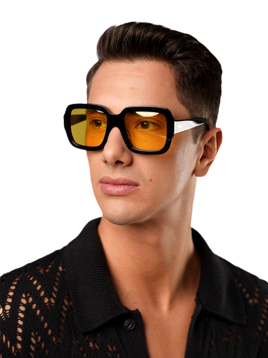 UTU Black Shiny Sunglasses